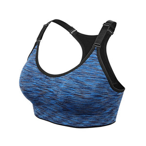 VEQKING Quick Dry Padded Sports Bra,Women Wirefree Adjustable Fitness Top Sport Brassiere,Push Up Seamless Running Yoga Bra