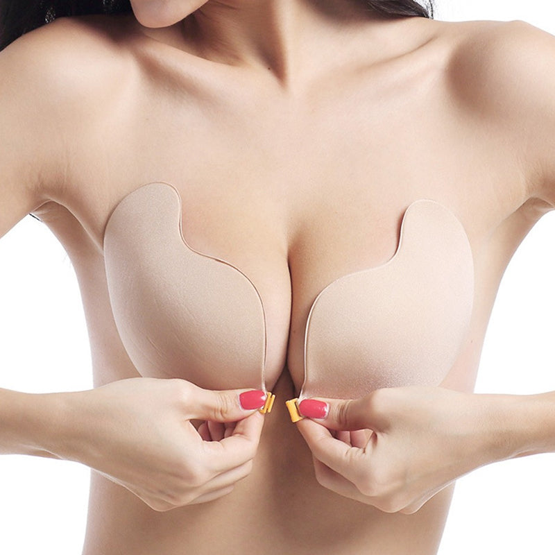Self-Adhesive Push Up Silicone Front Closure Strapless Invisible Bra