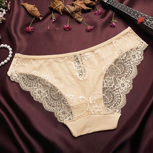 Women Sexy Lace Panties Seamless Cotton Breathable Panty Briefs