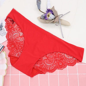 Women's Sexy Lace Panties Seamless Cotton Breathable Panty  Briefs Plus Size Girl Brand Underwear