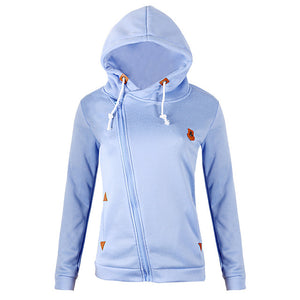 Spring Zipper Warm Fashion Hoodies Women Long Sleeve Hoodies Jackets Hoody Jumper Overcoat Outwear Female Sweatshirts