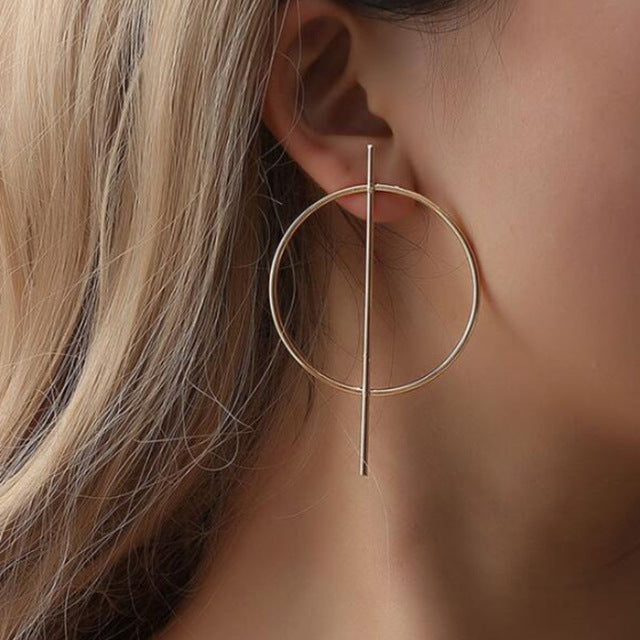 2020 NEW Gold Metal Long Circle Pendant Earings Tassel Earrings for Women  Fashion Jewelry Statement Geometric Voor Vrouwen