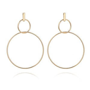 2020 NEW Gold Metal Long Circle Pendant Earings Tassel Earrings for Women  Fashion Jewelry Statement Geometric Voor Vrouwen