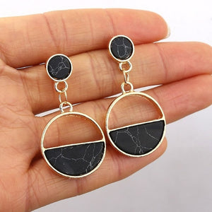 2020 NEW Gold Metal Long Circle Pendant Earings Tassel Earrings for Women  Fashion Jewelry Statement Geometric Voor Vrouwen