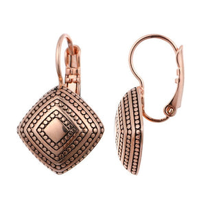 Geometric Drop Earrings For Women Rose  Retro New Copper Female Dangle Hanging Earring Fashion Ear Jewelry Brincos 2020