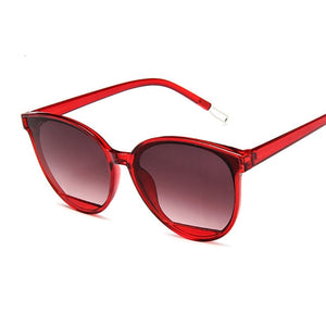 New Classic Oval Red Women Sunglasses Female Vintage Luxury Plastic Brand Designer Cat Eye Sun Glasses UV400 Fashion