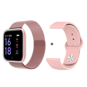 2020 Steel Smartwatch Women Waterproof Smart Watch Men T80 Bluetooth Heart Rate Monitor Fitness Tracker For Apple IPhone Android