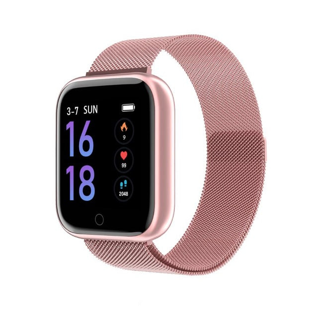 2020 Steel Smartwatch Women Waterproof Smart Watch Men T80 Bluetooth Heart Rate Monitor Fitness Tracker For Apple IPhone Android