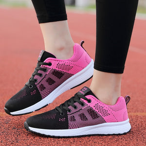 2020 New Women Shoes Flats Fashion Casual Ladies Shoes Woman Lace-Up Mesh Breathable Female Sneakers Zapatillas Mujer Feminino