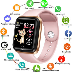 LIGE Smart Watch Women Sports Smart Bracelet IP67 Waterproof Watch Pedometer Heart Rate Monitor LED color screen for Android ios